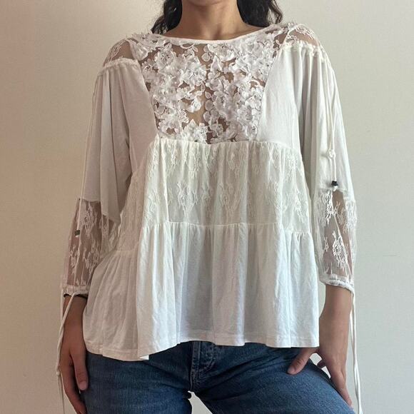 White boho blouse - Picture 1 of 5